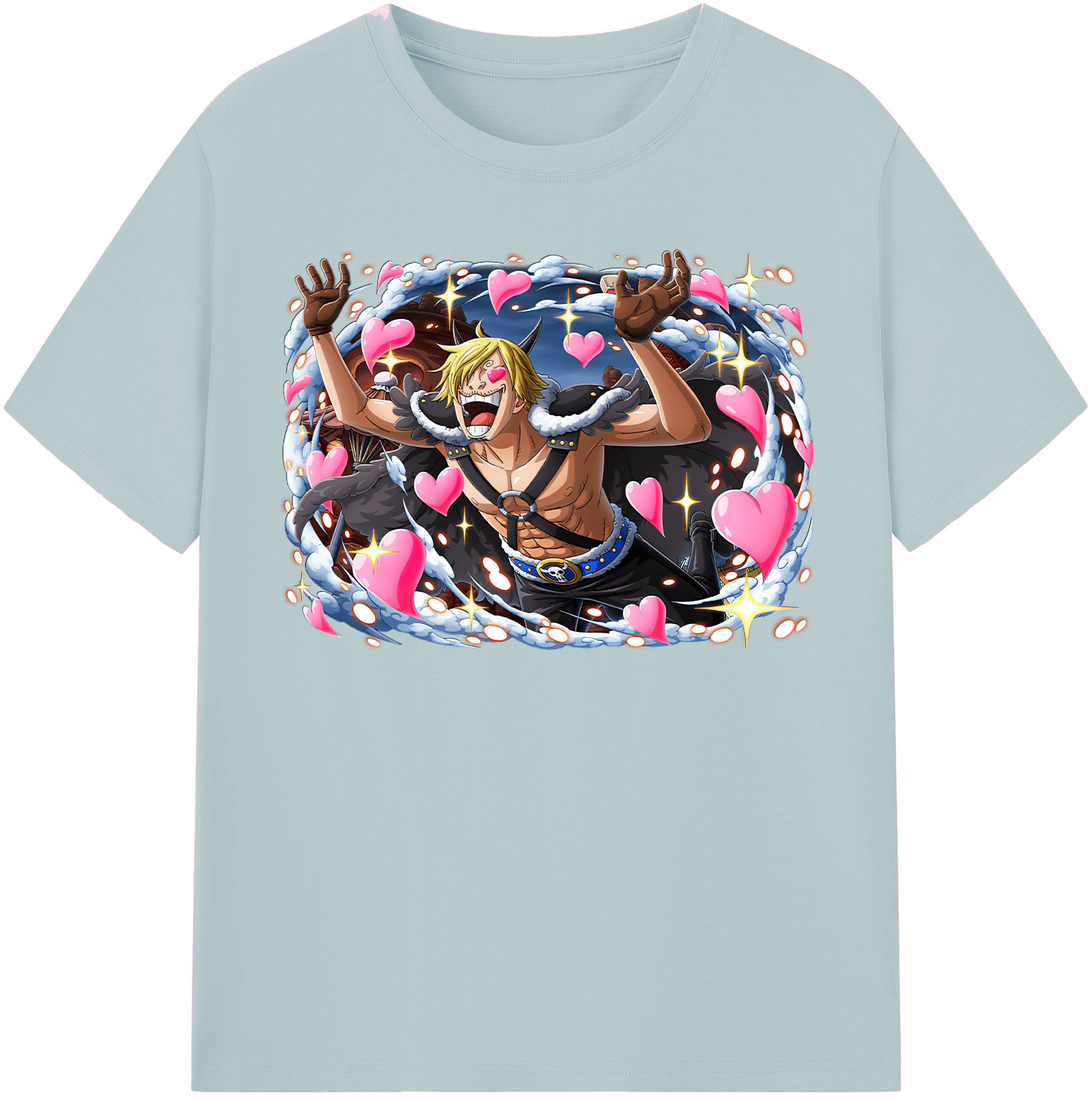 ワンピース サンジ ONE PIECE Sanji 綿100％半袖Tシャツ（フロントプリント）